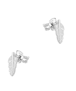 Feathers Silver Stud Earring STS-6496